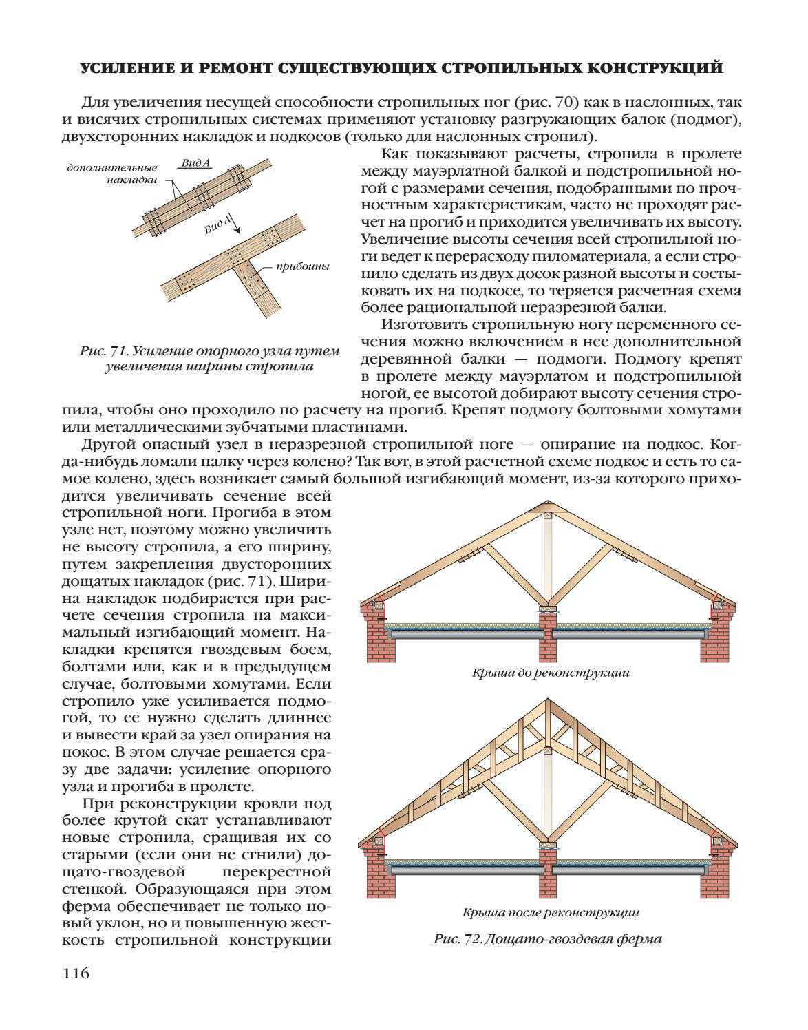 Устройство стропильной системы крыши: крепление стропил наслонного и висячего типа, выбор конструкции узлов, монтаж своими руками