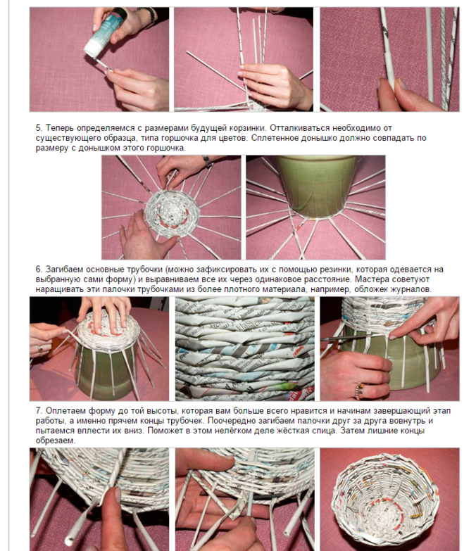 Плетение из газетных трубочек для начинающих: 130 фото новых идей и мастер-класс по плетению