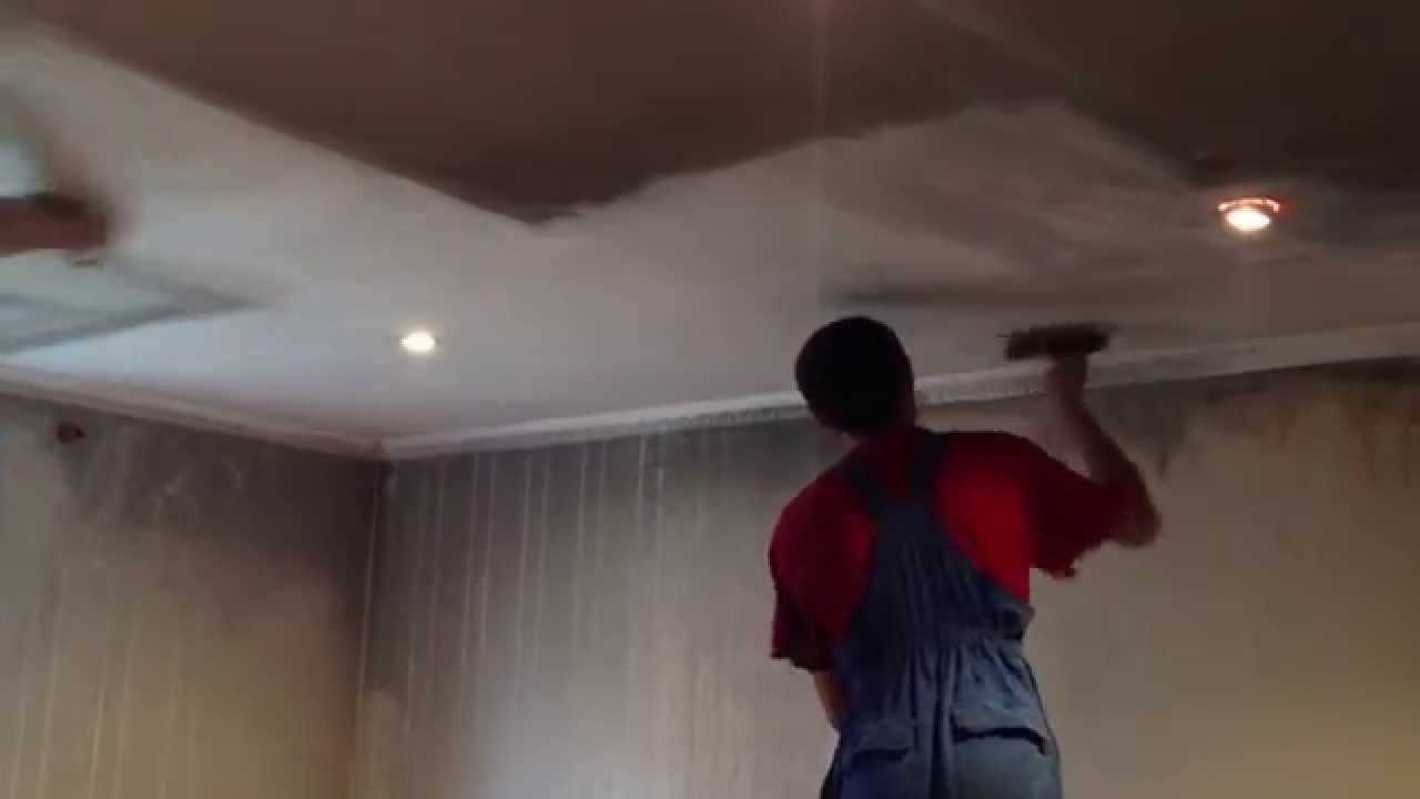 Как отмыть потолок от копоти