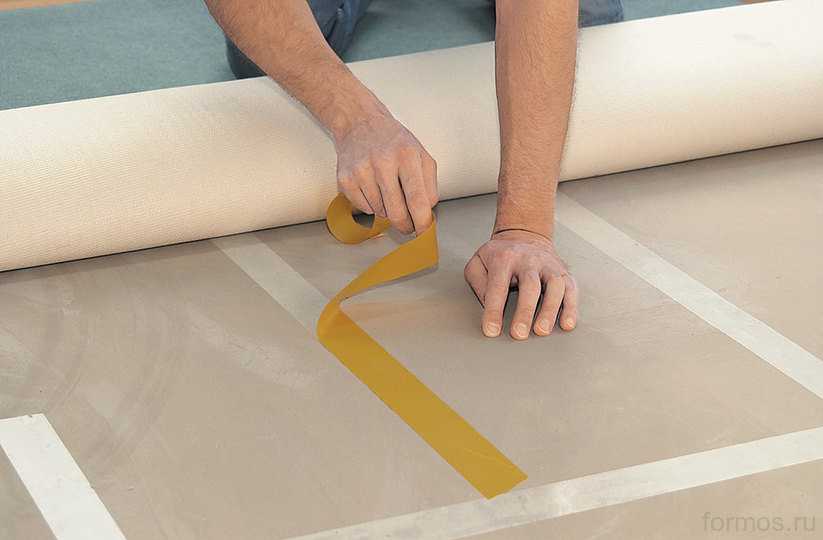 Как приклеить линолеум к бетонному полу - пошаговая инструкция