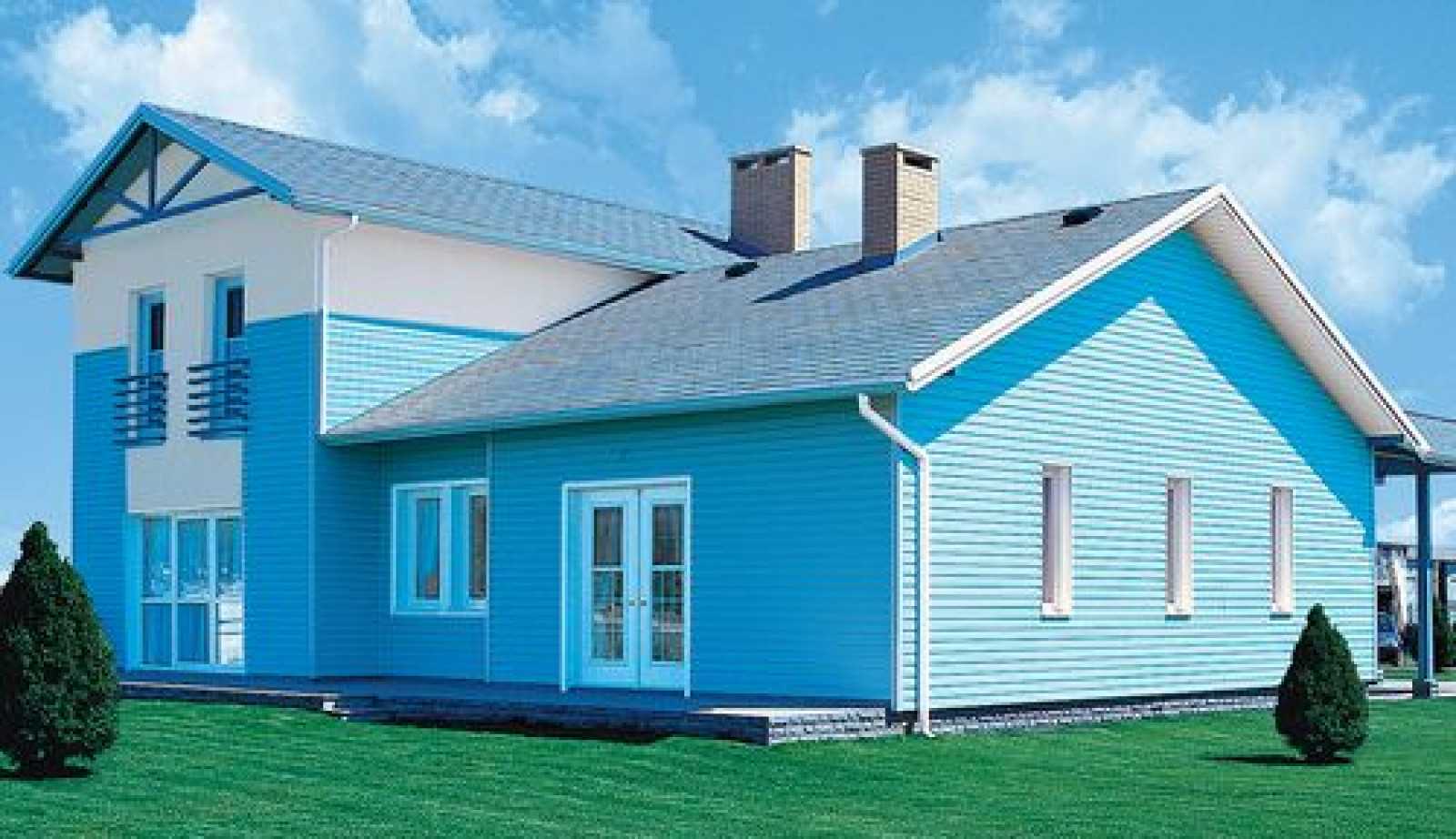 Краска для покраски дома снаружи. RAL 5024 сайдинг. Тиккурила Винха 2683. Фасады домов бирюзового цвета. Деревянный дом голубого цвета.