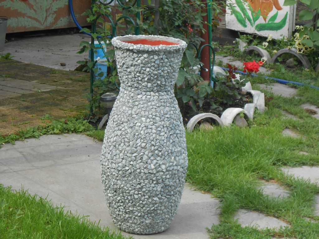 Еще 2 способа изготовления вазы из цемента
