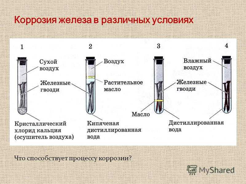 Коррозия железа в различных средах проект