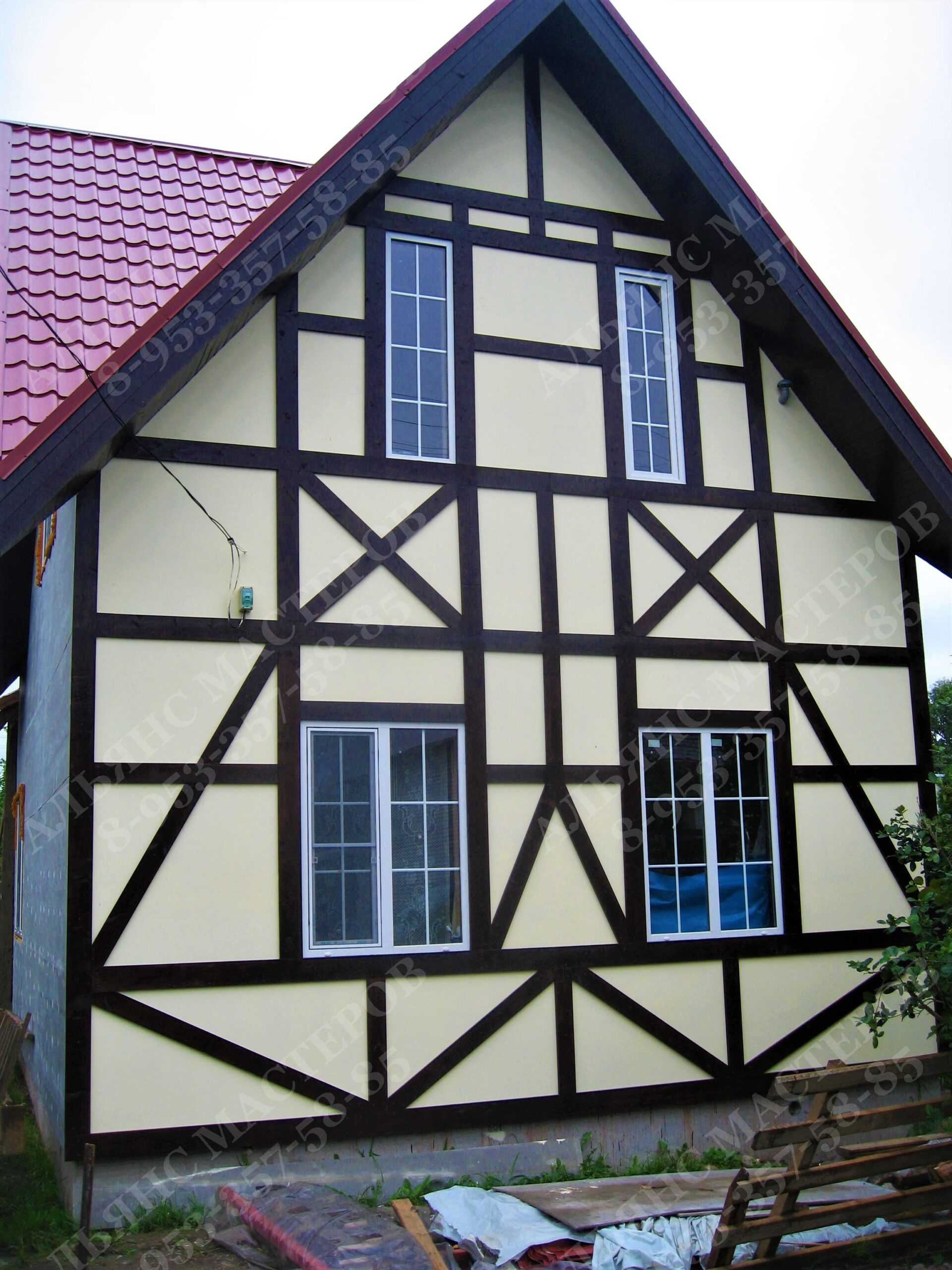 Дом обшитый осб и покрашенный краской фото