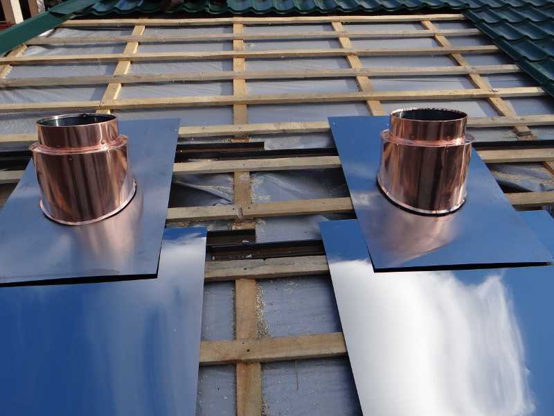 Герметизация и гидроизоляция печной трубы на крыше — фото и видео