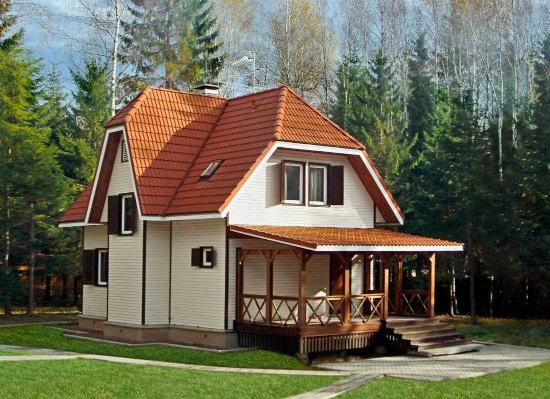Фото домов с мансардной крышей